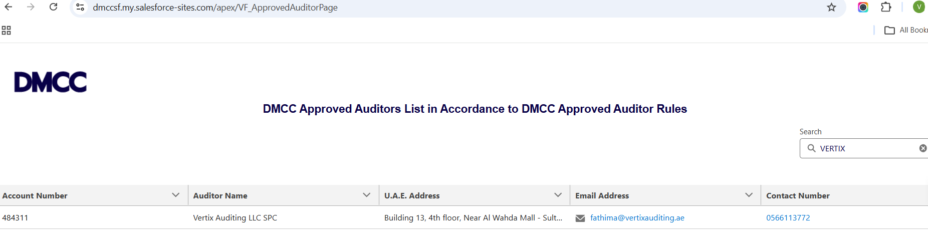DMCC Approved Auditor Vertix Auditing LLC